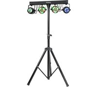 Ibiza Support de lumière DJLIGHT60 2 projecteurs PAR RBGW + 2 Moon Flower à LED RGBWA