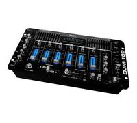 IBIZA DJM102-SB Table de mixage 19'' 12 entrées / 6 canaux - Noir