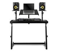 Vonyx Support DJ mobile IBIZA DS20 – Montage rapide sans outil, Réglable, Housse de transport Noir