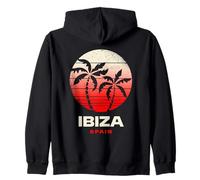 Ibiza Espagne Palmier Plage Coucher de Soleil Sweat à Capuche