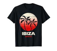 Ibiza Espagne Palmier Plage Coucher de Soleil T-Shirt