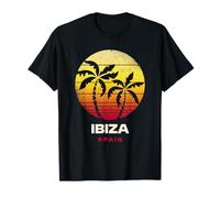 Ibiza Espagne Retro Palm Sunset Tropical Beach T-Shirt