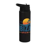 Ibiza Espagne Retro Sunset Vacation Stainless Steel Insulated Water Bottle