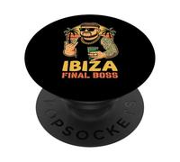 Ibiza Final Boss Disco Party Beach Summer PopSockets PopGrip Adhésif