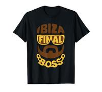 Ibiza Final Boss Typographique Portrait Minimaliste Rave Party T-Shirt