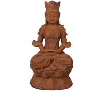 IBIZA HOME Figurine de Bouddha Env. 44 cm Sculpture Feng Shui assis en polypierre peinte à la main Figurine de jardin Décoration de méditation intérieure extérieure Statue asiatique zen Statue