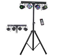 IBIZA LIGHT DJLIGHT65 Portique jeux de Lumière avec 2 Projecteurs par RGBW + 2 Lasers Rouge et Vert Très puissant PA DJ PACK SONO