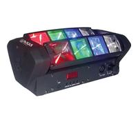 Ibiza Light - Effet Lumière Spider LED8-MINI LEDS 8x3 W RGBW DMX Léger Compact - Soirée Fête DJ Anniversaire Mariage Prestation Animation Bar Club Discothèque