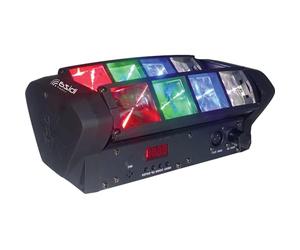 Ibiza Light - Effet Lumière Spider LED8-MINI LEDS 8x3 W RGBW DMX Léger Compact - Soirée Fête DJ Anniversaire Mariage Prestation Animation Bar Club Discothèque