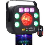 Ibiza Light FULLMOON - Jeu de lumière - DMX 5-EN-1 - LAS R+G, STROBO 20 flashes/sec. & ASTRO AVEC WASH LED RGBW 4-en-1, UV G