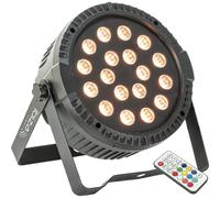Ibiza Light THINPAR-18X1RGB - Projecteur Par Light Extra plat 18 LED RGB 1W