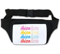 Ibiza Love Sac banane avec motif graphique coloré Blanc