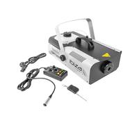 Ibiza Machine à fumée professionnelle LSM1500PRO 1500W programmable en DMX télécommande sans fil Noir