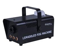 Ibiza Machine à fumée LSM400LED-BK 400W avec LEDs intégrées et télécommande Noir