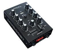 Ibiza - MIX500BT - Table de mixage semi-professionnelle à 2 canaux avec entrées micros et lignes et sorties casque, RCA et enregistrement - Bluetooth & USB - Noir