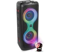 Ibiza - Pack Enceinte Autonome sans Fil Bluetooth 700W USB SD TWS Ibiza Sound COLUMBA700 - Boule Disco RGB LED Effet Astro - Sono DJ Soirée