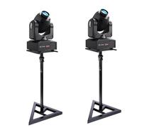 Ibiza - Pack Lumière 2 Lyres LED PARTY-SPOT7 10W DMX - 2 Supports Ibiza SST02 - Soirée Dj Fête Anniversaire Pro Club Bar