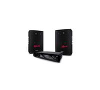 Ibiza Pack Sono DJ Animation Enceintes DISCO15B Bass Reflex CLUSTER 2x700W + Amplificateur PRO MyDj AX 2000W Noir XLR RCA