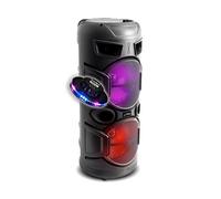Ibiza PLUTON 300W avec Batterie Rechargeable TWS Son Stereo Sans Fil USB MicroSD Radio FM Effets Lumineux Micro Lumière OVNI