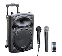 IBIZA SOUND PORT10VHF-BT Système de sonorisation portable autonome 25 cm avec USB - MP3, bt, rec, vox, 1 micro vhf & 1 filaire