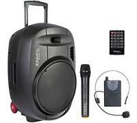 Ibiza Enceinte Portable PORT15UHF-MKII-TWS 15" 800W - 2 micros UHF, Bluetooth, USB/SD, TWS, 6-8h