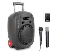 Ibiza PORT8UHF-MKII Système de sonorisation portable à batterie avec microphone UHF, TWS et Bluetooth, haut-parleur de 20,3 cm pour événements, fêtes et karaoké