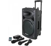 Ibiza Port8VHF-BT Pack sono DJ PA portable avec rÃ©cepteur bluetooth + pied de micro