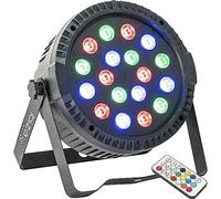 Ibiza Projecteur Par THINPAR-18X1W extra plat 18 LED RGB 1W