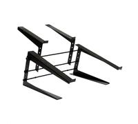 Ibiza Support double pour PC portable et régie DJ SLAP190 réglable Noir