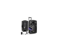 Ibiza Sound Enceinte Sono Portable PORT15VHF-BT 15" 800W Bluetooth Karaoké 2 Micros VHF Jeu Lumière OVNI