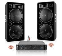 Pack Sono Ibiza Sound 7000W Total 2 Enceintes 2000W - Ampli ventilé 3000W - Câbles - Mariage - Salle des fêtes - DJ - Soirée