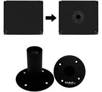 Ibiza Sound - Lot de 2 adaptateurs en métal pour obtenir une enceinte avec embase pour fixation sur pied