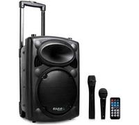 IBIZA SOUND PORT10VHF-BT Système de sonorisation portable autonome 25 cm avec USB - MP3, bt, rec, vox, 1 micro vhf & 1 filaire