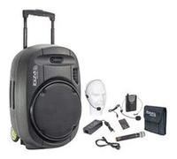 IBIZA PORT15VHF-MKII - Système enceinte de sonorisation portable autonome 15”/38CM AVEC USB, Bluetooth et 2 micros VHF