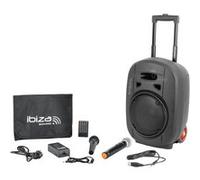 Ibiza Sound PORT8UHF-MKII-TWS - Enceinte Portable Autonome Sur Batterie BT, USB, SD Noir