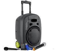 Ibiza Sound PORT8VHF-MKII-TWS Enceinte Active Portable 400W 20cm Bluetooth TWS Micro VHF Filaire USB 32Go