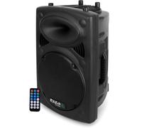 Ibiza Sound SLK-15A-TWS Enceinte amplifiée 800W 15 Pouces Bluetooth USB SD DJ Sono Mobile Noir Fonction TWS
