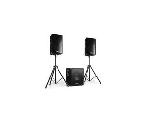 Ibiza Sound - Système sonorisation Complet SUB15A - DISCO8B - 2 Enceintes 12" + Caisson 15" + Câbles - 800W