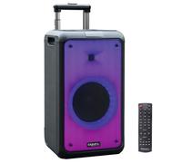 IBIZA STREET-WAVE - Enceinte active sur batterie 400W, woofer 8"" + tweeter, LED Fire, Bluetooth, trolley