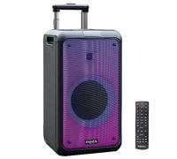 Ibiza - Street-Wave - Enceinte Portable de 8”/400W sur Batterie avec Bluetooth, USB et microSD - Effet LEDs Wave et Connexion sans Fil TWS - Noir