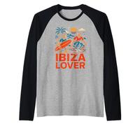 Ibiza Surfer Ibiza Lover Retro, Mode de Vie côtier pour Hommes Manche Raglan