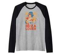 Ibiza Surfer Ibiza Lover Retro, Mode de Vie côtier pour Hommes Manche Raglan