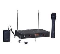 Ensemble de microphones sans fil karaoké professionnel Dj récepteur 2 canaux microphone sans fil système de casque sans fil Ibiza VHF2H
