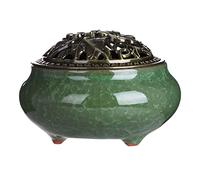 IBLUELOVER Brûleur d'Encens en Céramique Encensoir Vintage Brûle-Encens Classique de Trois Pieds Porte-encens Cône d'encens Brûleur à Arôme Décoration Bouddhiste Bureau Maison Cadeau de Noël