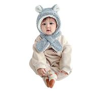 IBLUELOVER Cagoule Enfants Bonnet Bébé Fille Garçon Chapeau en Tricot avec Echarpe Chaude Hiver Coupe-Vent Bonnet Foulard Intégral Capuchon Beanie Casquette Pas Cher Balaclava Cadeau Noël