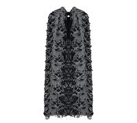 IBLUELOVER Cape à Capuchon Noir Full Length Halloween Manteau Toile d'araignée Cape Déchiré Ragged Robe pour Sorcière Mendiant Cosplay Carnaval Fête Costume Halloween Poncho Déguisement