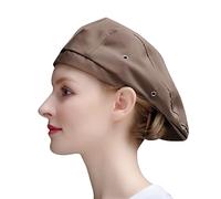 IBLUELOVER Chapeau de Chef Bonnet de Cuisine en Coton Toque Professionnelle de Cuisinier Unisexe Adultes Casquette de Travail pour Restaurant Hôtel Café Bar Usine Supermarché Boutique Cantine