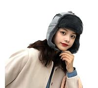 IBLUELOVER Chapka Femme Homme Chapeau Hiver Suède Cagoules avec Oreillette Bonnet Chaud Doublure en Fausse Fourrure Casquette Cap Coupe-Vent Balaclava de Ski Moto Snowboard Camping Randonnée Noël