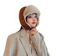 IBLUELOVER Chapka Femme Homme Chapeau Hiver Suède Cagoules avec Oreillette Bonnet Chaud Doublure en Fausse Fourrure Casquette Cap Coupe-Vent Balaclava de Ski Moto Snowboard Camping Randonnée Noël