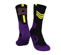 IBLUELOVER Chaussettes de Sport pour Enfant Chaussettes de Basket Lot de 2 paires Chaussette de Football Respirantes et Antidérapantes Longues Chaussette Course Socquettes Garçon Fille 6 à 12 Ans